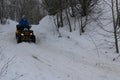 KAZAN, RUSSIA - DECEMBER 23, 2017: Opening of the Winter Season in the Kazan Ring Canyon - Free open auto show - winter carting on