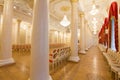 KAZAN, RUSSIA - 16 JANUARY 2017, City Hall - luxury and beautiful touristic place - view of golden ballroom