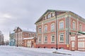 Kayum Nasyri street in winter, Old Tatar settlement, Kazan, Russia