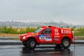 KAZAN, RUSSIA - JULY 09, 2016: Sports cars before the start of the first special stage of the silk way rally 2016, Royalty Free Stock Photo