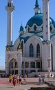 Kazan, Russia - June 20 2021 - beautiful view of the Kul-Sharif mosque during sunny summer day in Kazan kremlin. Islamic architect Royalty Free Stock Photo