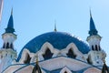 Kazan, Russia - June 20 2021 - beautiful view of the Kul-Sharif mosque during sunny summer day in Kazan kremlin. Islamic architect Royalty Free Stock Photo