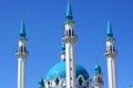 Kazan, Russia - June 20 2021 - beautiful view of the Kul-Sharif mosque during sunny summer day in Kazan kremlin. Islamic architect Royalty Free Stock Photo