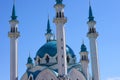 Kazan, Russia - June 20 2021 - beautiful view of the Kul-Sharif mosque during sunny summer day in Kazan kremlin. Islamic architect Royalty Free Stock Photo