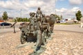 KAZAN, RUSSIA - JUNE 1, 2023: Close up of the kids on the monument to Kazan benefactor, the famous philanthropist of