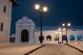Kazan, Russia. Kazan Kremlin. A building on the territory of the Kremlin on a winter evening Royalty Free Stock Photo