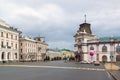 Kazan, Russia - Mar 26.2017. National Museum and Executive Committee on Kremlin Street