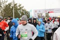 KAZAN, RUSSIA - 23, 2017: marathon runners at start. Kazan M