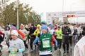 KAZAN, RUSSIA - 23, 2017: marathon runners at start. Kazan M