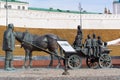 Kazan, Russia - March 28.2017. Monument to benefactor Asgat Galimzyanov. Republic of Tatarstan