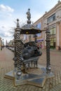 Kazan, Russia - March 27. 2017. Monument to cat in Bauman Street.