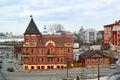 Kazan, Russia - March 27.2017. Office of advertising company Neon Art and the residential complex Kremlin Pearl