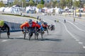 group disabled athlete in wheelchair during Kazan Marathon Royalty Free Stock Photo