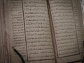 Kazan, Russia. May 19, 2022. Open pages of the Koran, the holy book for Muslims Royalty Free Stock Photo