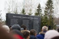 Kazan, Russia, 17 november 2016, monument for relatives of the victims crashed in the plane crash in international