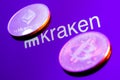 Kraken logo surrounded by Bitcoin and Ethereum