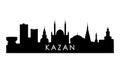 Kazan skyline silhouette.