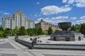 Fountain with dragons in Millennium Park in Kazan