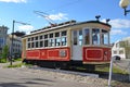 Retro tram in Kazan, Russia