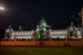 KAZAN, TATARSTAN, RUSSIA - SEPTEMBER 10, 2018: Night landscape.Farmers` Palace, Ministry of Environment and Agriculture, on Palac