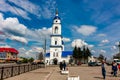 Maloyaroslavets, Russia - May 2016: Kazanskiy Cathedral in Maloyaroslavets May Day