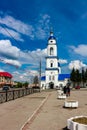 Maloyaroslavets, Russia - May 2016: Kazanskiy Cathedral in Maloyaroslavets May Day