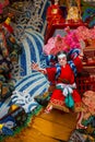 Kazari Yamakasa or large stationary festival floats at Kushida shrine, used during the Hakata Gion Royalty Free Stock Photo