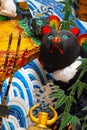 Kazari Yamakasa or large stationary festival floats at Kushida shrine, used during the Hakata Gion Royalty Free Stock Photo