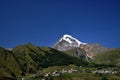 Kazbeg mountain and Holy Trinity Church