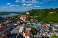 Kazimierz Dolny, Poland. Aerial view of Old Town. Kazimierz Dolny is a popular tourist destination in Poland. Bird`s-eye view Royalty Free Stock Photo