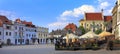 Kazimierz Dolny, Poland - historic quarter - old town market square with parish Church of St. John Baptist and St. Bartholomew Royalty Free Stock Photo