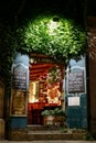 KRAKOW, POLAND - AUGUST 23, 2016: Kazimierz, former jewish quarter of Krakow. Entrance to the Kolanko restaurant Royalty Free Stock Photo