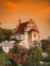 Kazimierz Parish Church Fara at sunset