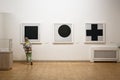 Kazimir Malevich, Black Square, Black Circle, Black Cross paintings in the Russian Museum, St.Petersburg