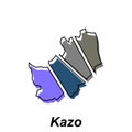Kazo City map of Japan element graphic template design vector Royalty Free Stock Photo