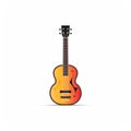 Minimalistic Guitar Instrument Icon Vector Illustration