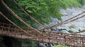 Kazurabashi vine bridge in Iya valley Royalty Free Stock Photo