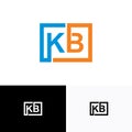 KB, BK letter logo design for business company template vector file