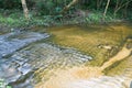 Kbal Spean the mystery waterfall on Kulen mountains range of the ancient Khmer empire in Siem Reap province of Cambodia Royalty Free Stock Photo