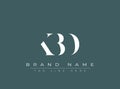 KBD abstract letter logo design Royalty Free Stock Photo