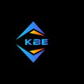 KBE abstract technology logo design on Black background. KBE creative initials letter logo concept Royalty Free Stock Photo