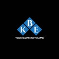 KBE letter logo design on BLACK background. KBE creative initials letter logo concept. KBE letter design.KBE letter logo design on Royalty Free Stock Photo