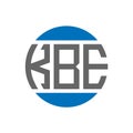KBE letter logo design on white background. KBE creative initials circle logo concept. KBE letter design Royalty Free Stock Photo