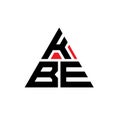 KBE triangle letter logo design with triangle shape. KBE triangle logo design monogram. KBE triangle vector logo template with red Royalty Free Stock Photo