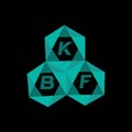 KBF creative minimalist letter logo. KBF unique vector initials alphabet letter logo designKBF creative minimalist letter logo. Royalty Free Stock Photo