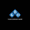KBH letter logo design on BLACK background. KBH creative initials letter logo concept. KBH letter design Royalty Free Stock Photo