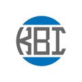 KBI letter logo design on white background. KBI creative initials circle logo Royalty Free Stock Photo