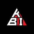 KBI triangle letter logo design with triangle shape. KBI triangle logo design monogram. KBI triangle vector logo template with red Royalty Free Stock Photo