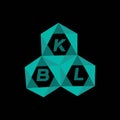 KBL creative minimalist letter logo. KBL unique vector initials alphabet letter logo design Royalty Free Stock Photo