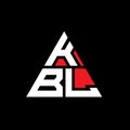 KBL triangle letter logo design with triangle shape. KBL triangle logo design monogram. KBL triangle vector logo template with red Royalty Free Stock Photo